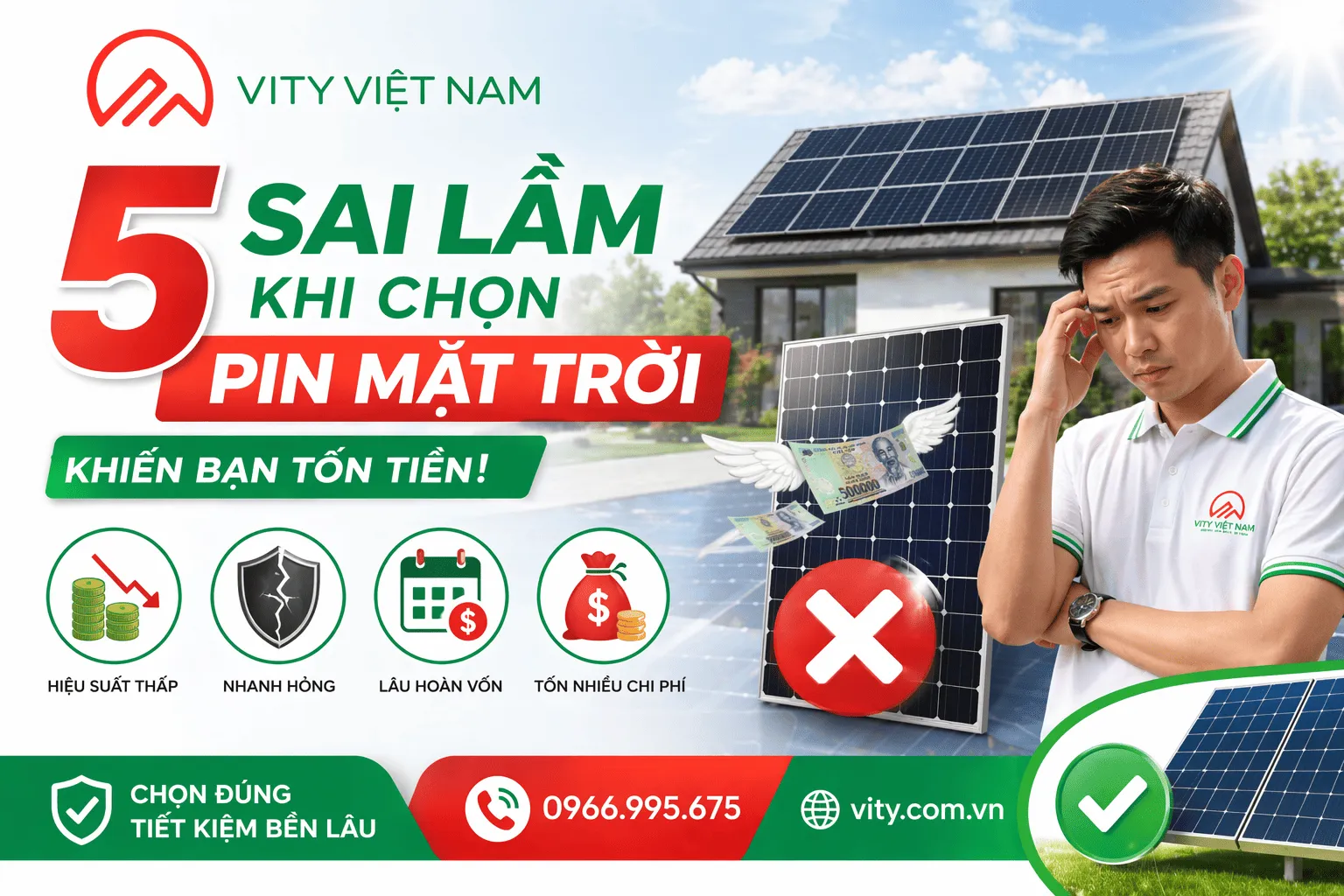 5 sai lầm khi chọn pin năng lượng mặt trời khiến bạn tốn tiền