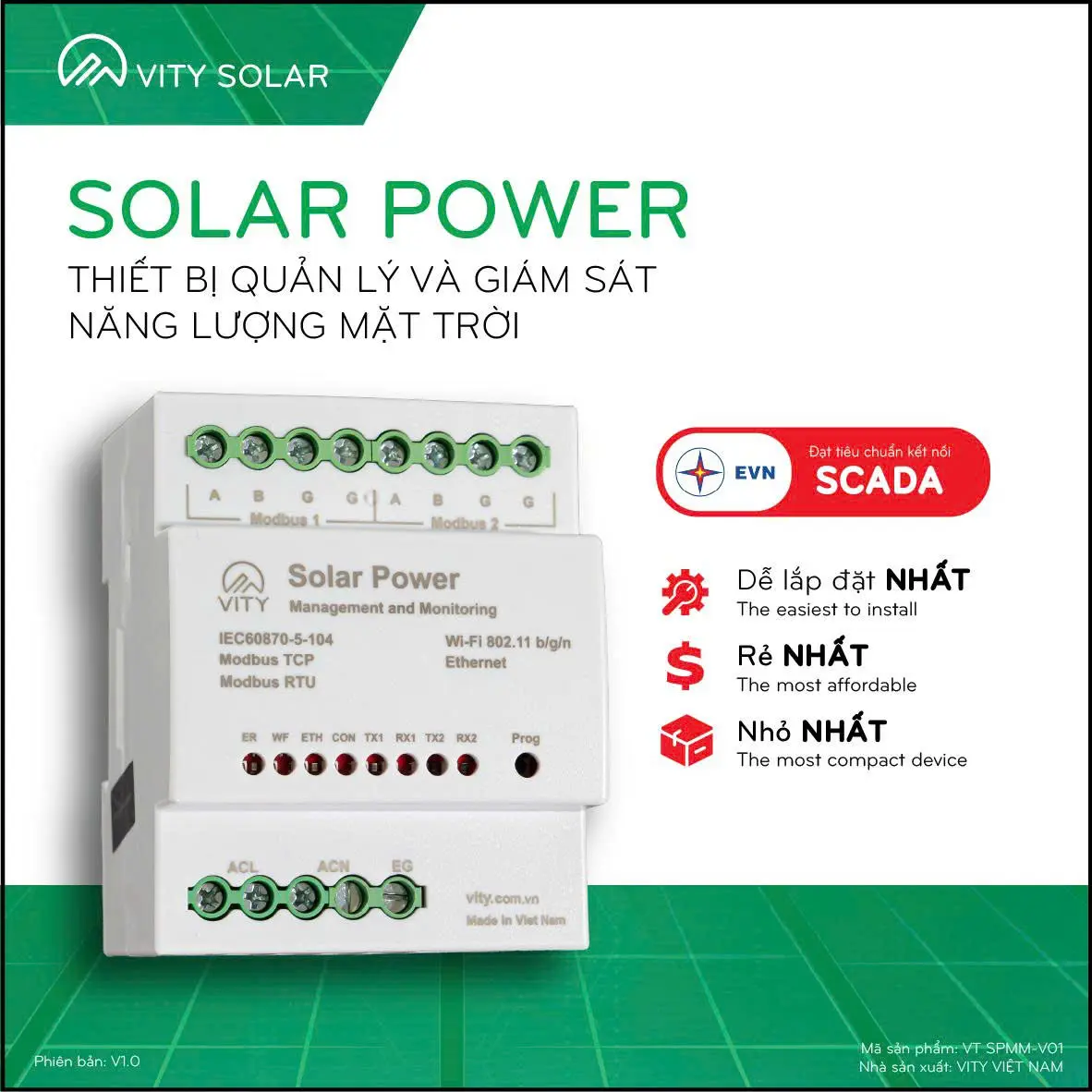 THIẾT BỊ ĐIỀU KHIỂN VÀ GIÁM SÁT HỆ THỐNG ĐIỆN MẶT TRỜI